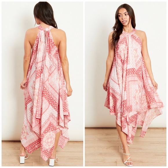 Red Bandanna handkerchief dress - Picture 3 of 4